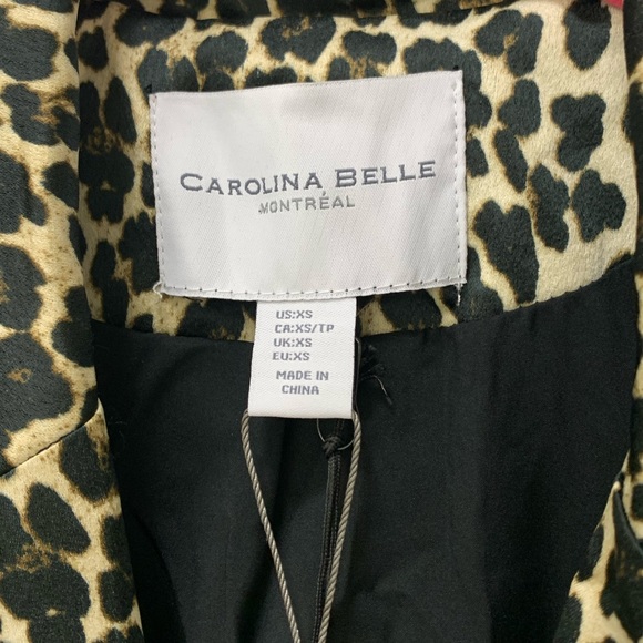 NWT Carolina Belle Montreal cheetah blazer XS coat - Picture 4 of 6